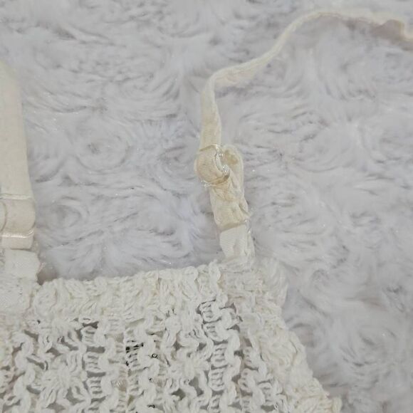 Francesca's White Crochet Swim Cover Up Honeymoon Womens Medium - Picture 8 of 8